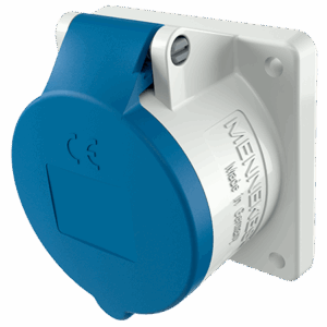 Panel mounted receptacle with TwinCONTACT  16 A - 32 A IP44