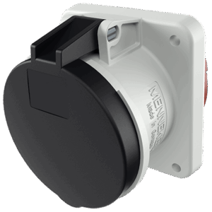 Panel mounted receptacle  63 A IP44