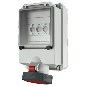 Wall mounted receptacle  63 A IP67