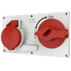 Panel mounted receptacle DUO  16 A - 32 A IP44