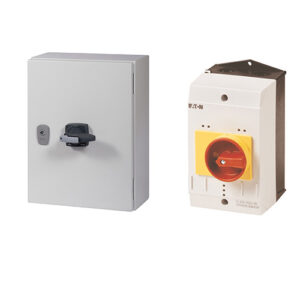 Enclosed switch-disconnectors and rotary cam switches