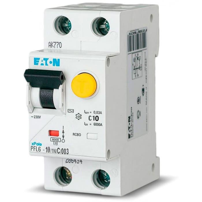 Eaton xPole RCBO residual current circuit breaker with overcurrent protection